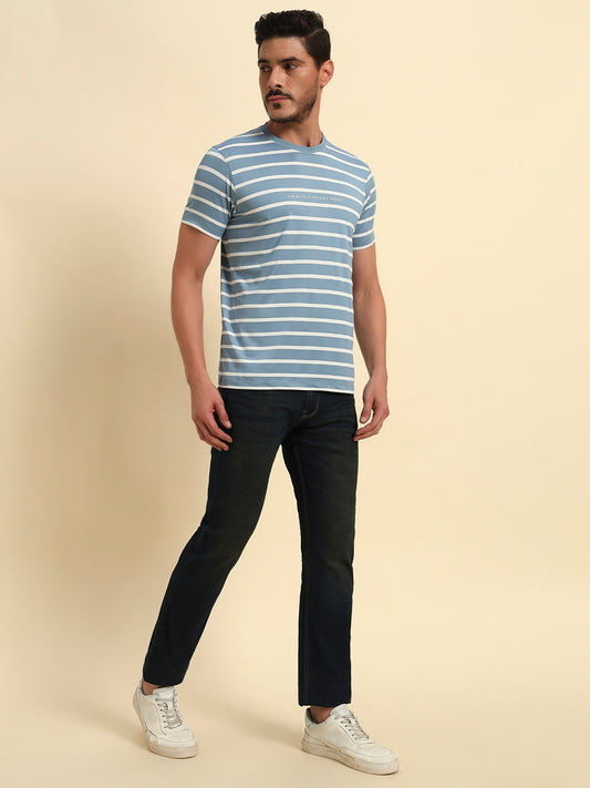 Denim Jeans for Men l Breathable & Soft with Color Fastness Straight Fit Cotton Fabric Solid Pattern Button Closure