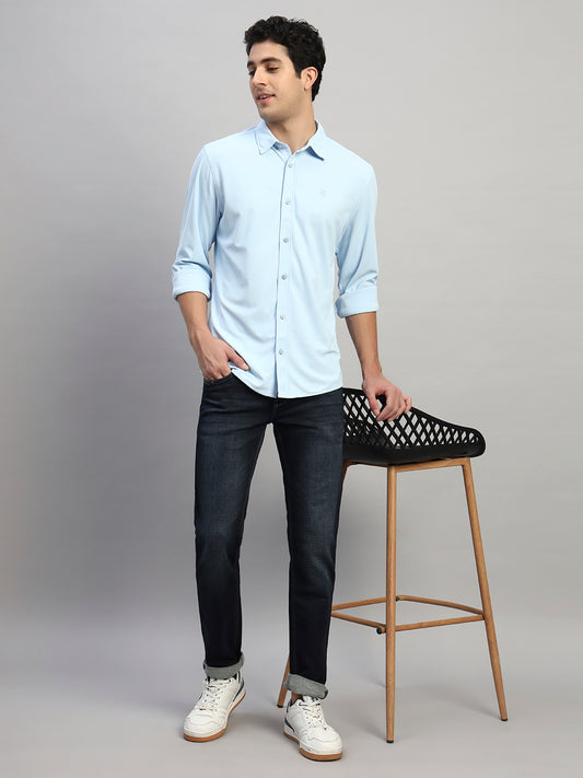 Denim Jeans for Men l Breathable & Soft with Color Fastness Ultra Narrow Fit Cotton Fabric Solid Pattern Button Closure