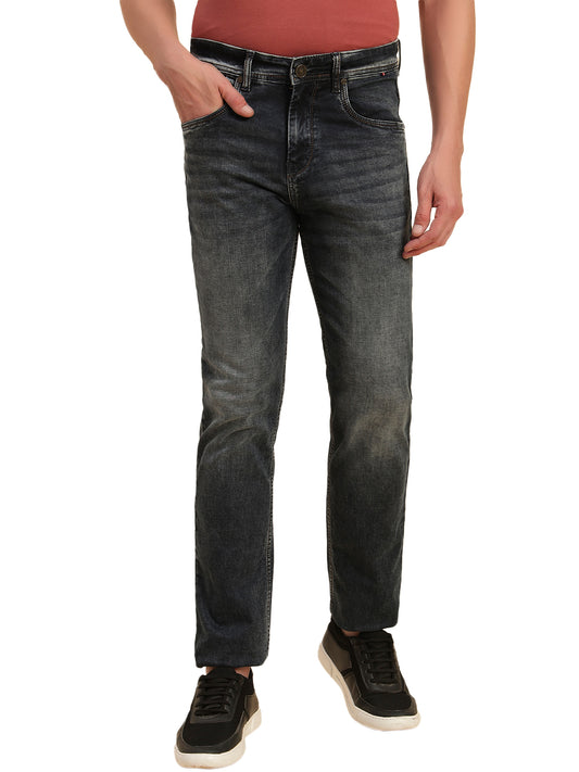 Denim Jeans for Men l Breathable & Soft with Color Fastness Straight Fit Cotton Fabric Solid Pattern Button Closure