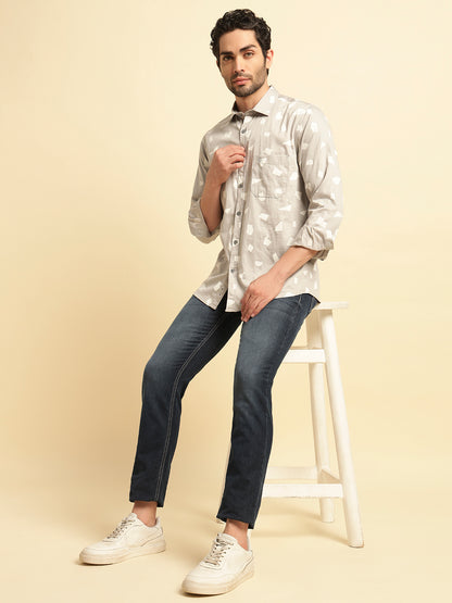 Denim Jeans for Men | Breathable & Soft with Color Fastness Slim Fit Cotton Fabric Solid Pattern Button Closure