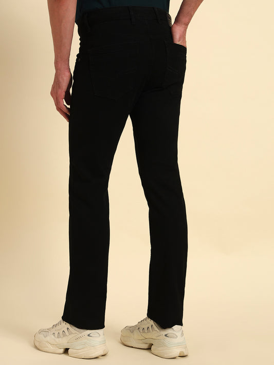 Denim Jeans for Men l Breathable & Soft with Color Fastness Straight Fit Cotton Fabric Solid Pattern Button Closure