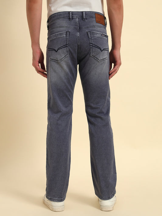 Denim Jeans for Men l Breathable & Soft with Color Fastness Straight Fit Cotton Fabric Solid Pattern Button Closure