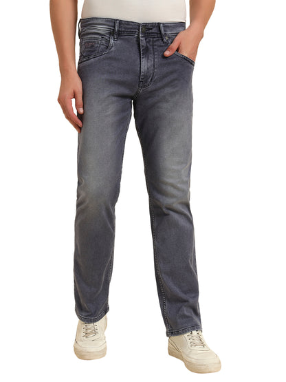 Denim Jeans for Men l Breathable & Soft with Color Fastness Straight Fit Cotton Fabric Solid Pattern Button Closure