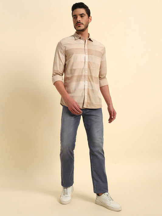 Denim Jeans for Men l Breathable & Soft with Color Fastness Straight Fit Cotton Fabric Solid Pattern Button Closure