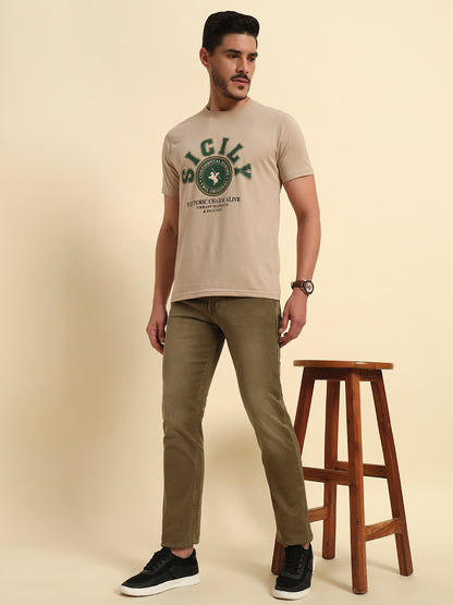 Denim Jeans for Men l Breathable & Soft with Color Fastness Straight Fit Cotton Fabric Solid Pattern Button Closure