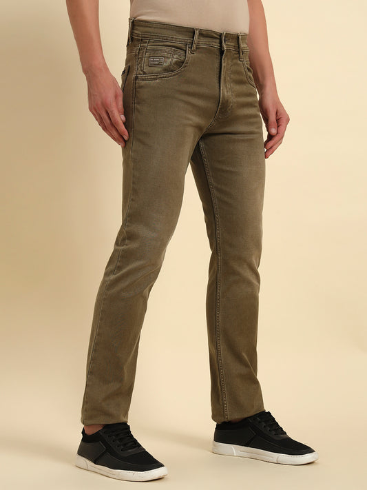 Denim Jeans for Men l Breathable & Soft with Color Fastness Straight Fit Cotton Fabric Solid Pattern Button Closure