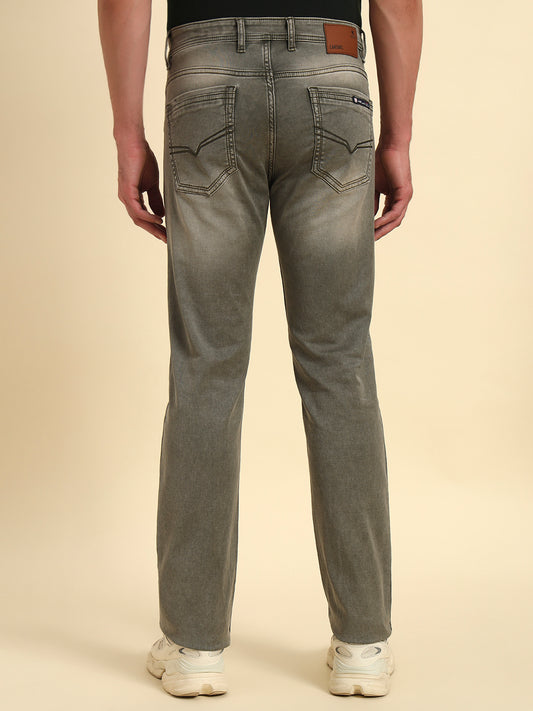 Denim Jeans for Men l Breathable & Soft with Color Fastness Straight Fit Cotton Fabric Solid Pattern Button Closure