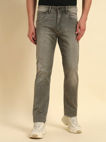 Denim Jeans for Men l Breathable & Soft with Color Fastness Straight Fit Cotton Fabric Solid Pattern Button Closure