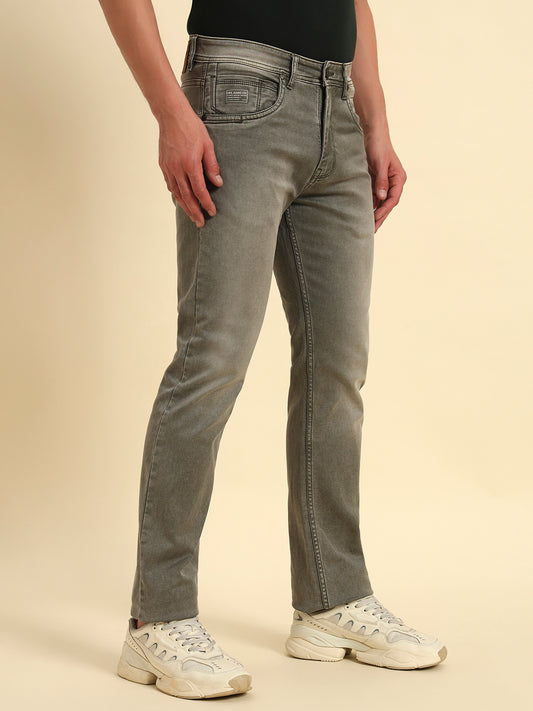 Denim Jeans for Men l Breathable & Soft with Color Fastness Straight Fit Cotton Fabric Solid Pattern Button Closure