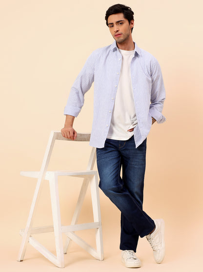 Denim Jeans for Men l Breathable & Soft with Color Fastness Straight Fit Cotton Blend Fabric Solid Pattern Button Closure