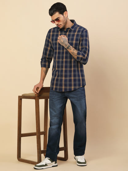 Denim Jeans for Men | Breathable & Soft with Color Fastness Straight Fit Poly Cotton Fabric Solid Pattern Button Closure