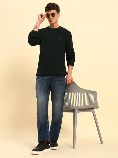 Denim Jeans for Men | Breathable & Soft with Color Fastness Straight Fit Cotton Fabric Solid Pattern Button Closuure
