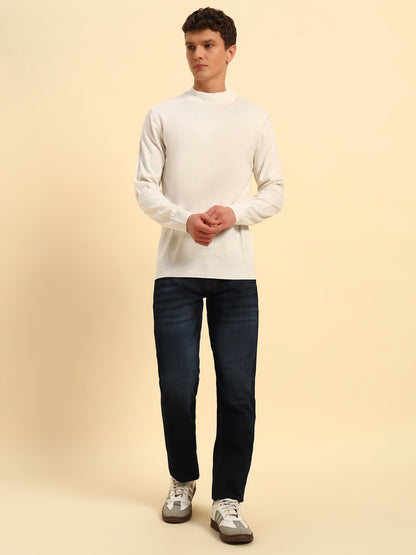 Denim Jeans for Men | Breathable & Soft with Color Fastness Straight Fit Cotton Fabric Solid Pattern Button Closure