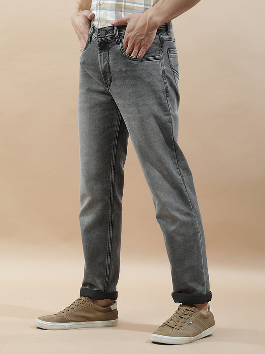 Denim Jeans for Men l Breathable & Soft with Color Fastness Slim Fit Polycotton Fabric Solid Pattern