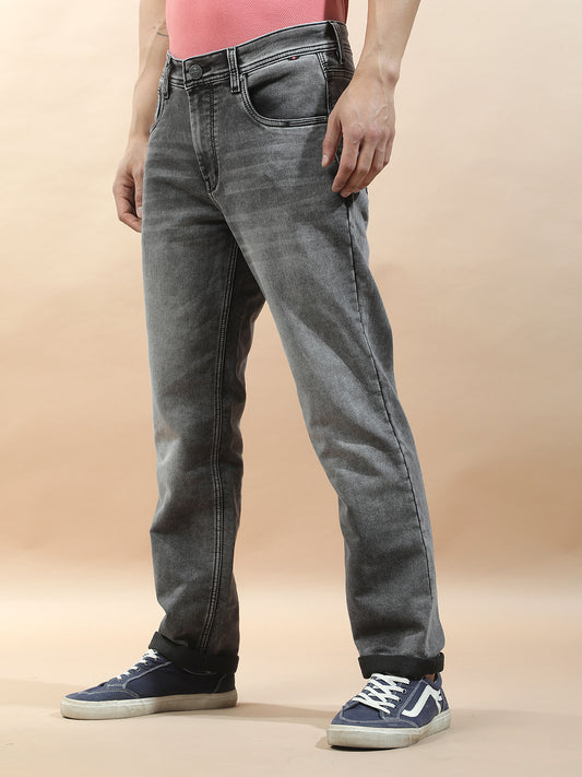 Denim Jeans for Men l Breathable & Soft with Color Fastness Slim Fit Polycotton Fabric Solid Pattern