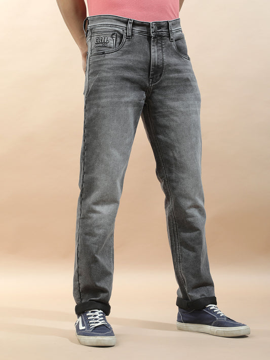 Denim Jeans for Men l Breathable & Soft with Color Fastness Slim Fit Polycotton Fabric Solid Pattern