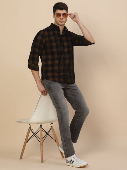 Denim Jeans for Men | Breathable & Soft with Color Fastness Straight Fit Poly Cotton Fabric Solid Pattern Button Closure