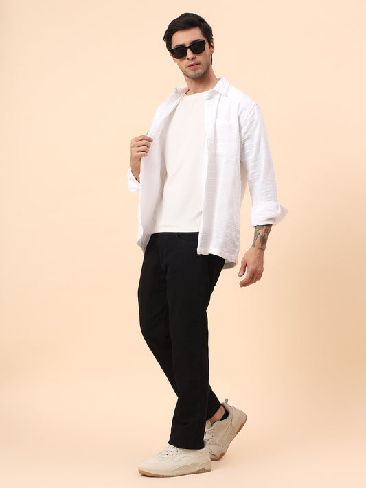 Denim Jeans for Men l Breathable & Soft with Color Fastness Straight Fit Cotton Blend Fabric Solid Pattern Button Closure