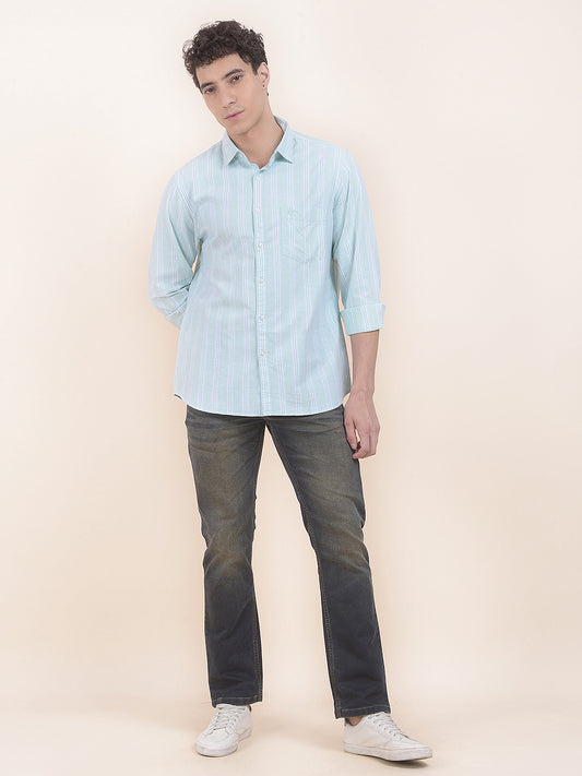 Men's Khaki Straight Fit Casual Denim Jeans