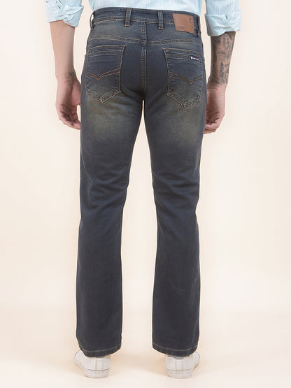 Men's Khaki Straight Fit Casual Denim Jeans