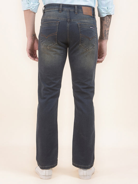 Men's Khaki Straight Fit Casual Denim Jeans