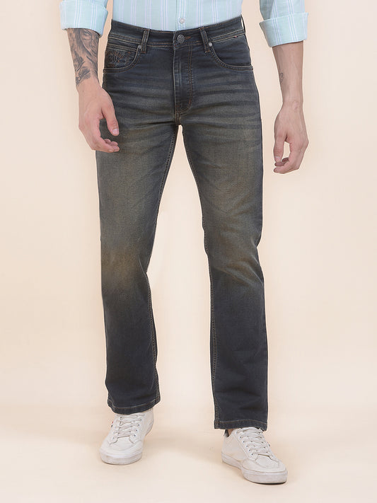 Men's Khaki Straight Fit Casual Denim Jeans