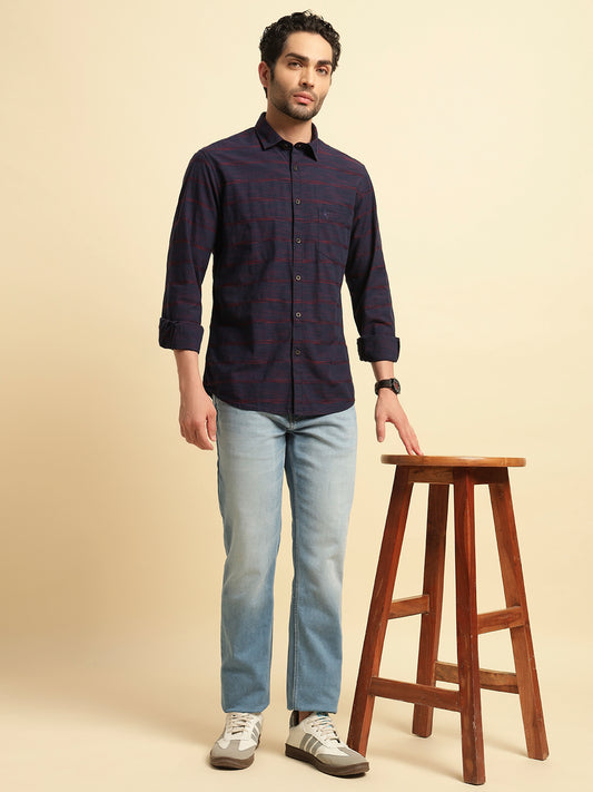 Denim Jeans for Men | Breathable & Soft with Color Fastness Straight Fit Cotton Fabric Solid Pattern Button Closure