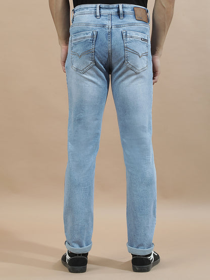 Denim Jeans for Men l Breathable & Soft with Color Fastness Slim Fit Polycotton Fabric Solid Pattern