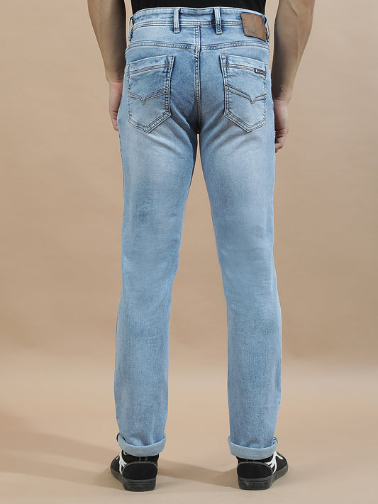 Denim Jeans for Men l Breathable & Soft with Color Fastness Slim Fit Polycotton Fabric Solid Pattern