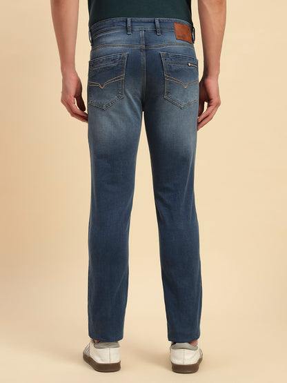 Denim Jeans for Men l Breathable & Soft with Color Fastness Slim Fit Cotton Fabric Solid Pattern Button Closure