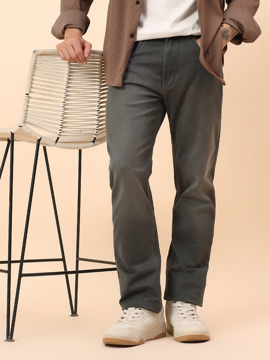 Denim Jeans for Men l Breathable & Soft with Color Fastness Straight Fit Cotton Blend Fabric Solid Pattern Button Closure