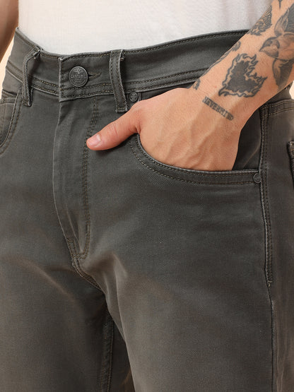 Denim Jeans for Men l Breathable & Soft with Color Fastness Straight Fit Cotton Blend Fabric Solid Pattern Button Closure