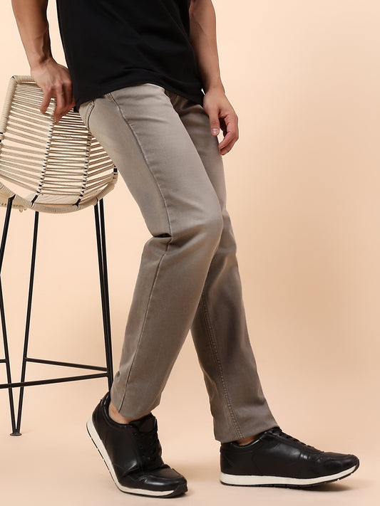 Denim Jeans for Men | Breathable & Soft with Color Fastness Straight Fit Cotton Blend Fabric Solid Pattern Button Closure