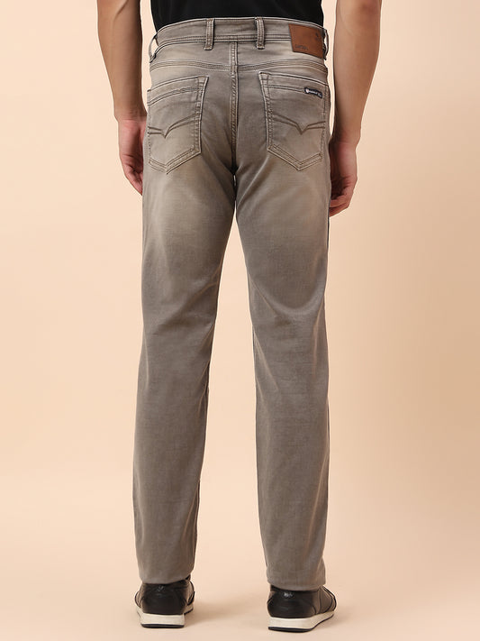 Denim Jeans for Men | Breathable & Soft with Color Fastness Straight Fit Cotton Blend Fabric Solid Pattern Button Closure