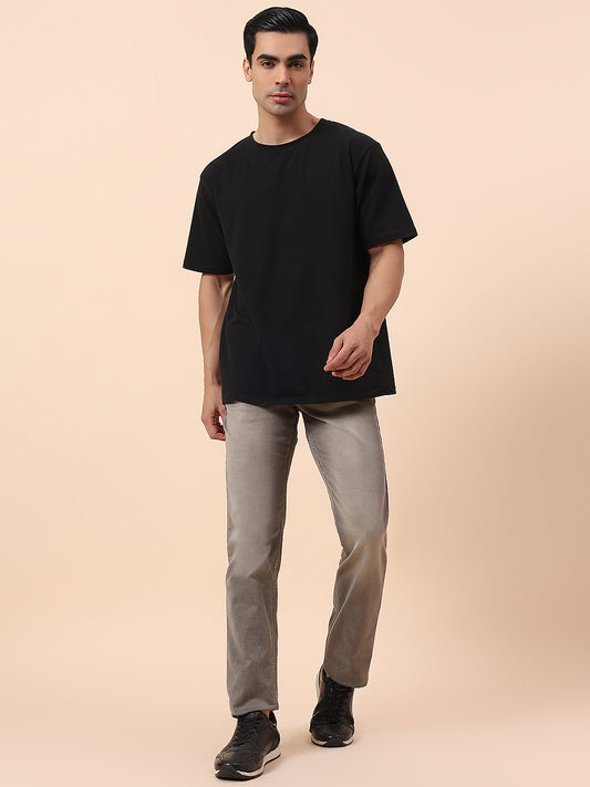 Denim Jeans for Men | Breathable & Soft with Color Fastness Straight Fit Cotton Blend Fabric Solid Pattern Button Closure