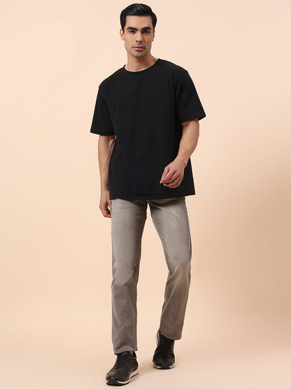 Denim Jeans for Men | Breathable & Soft with Color Fastness Straight Fit Cotton Blend Fabric Solid Pattern Button Closure