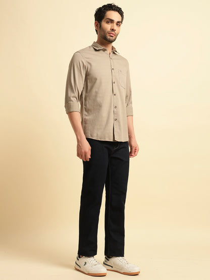 Denim Jeans for Men | Breathable & Soft with Color Fastness Straight Fit Cotton Fabric Solid Pattern Button Closure