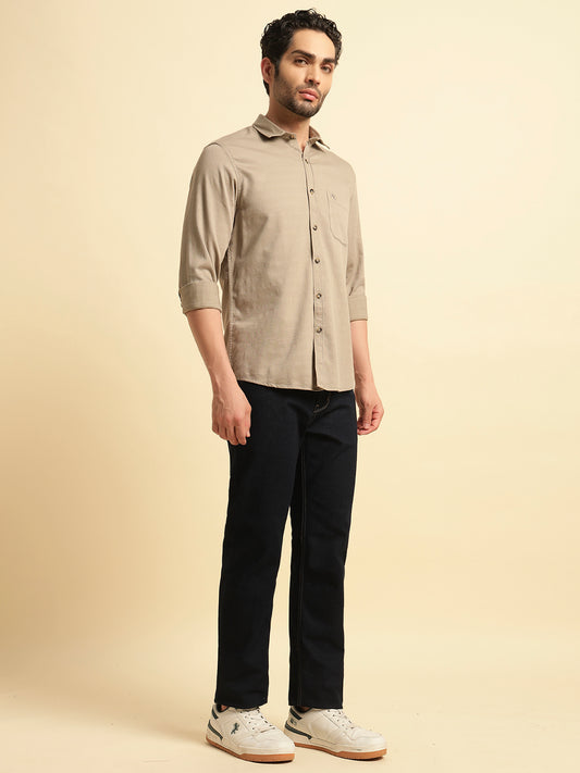 Denim Jeans for Men | Breathable & Soft with Color Fastness Straight Fit Cotton Fabric Solid Pattern Button Closure