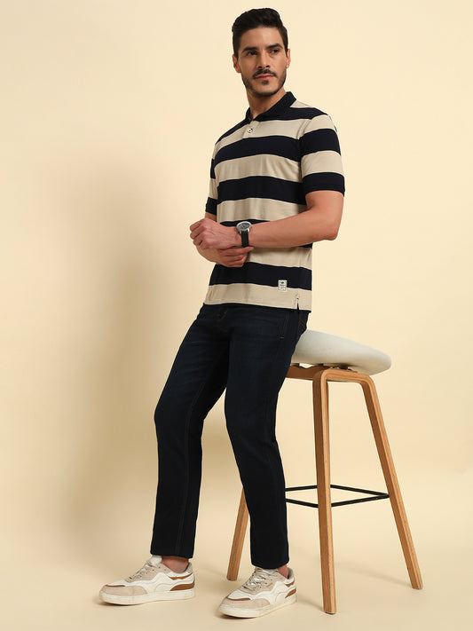 Denim Jeans for Men l Breathable & Soft with Color Fastness Slim Fit Cotton Fabric Solid Pattern Button Closure