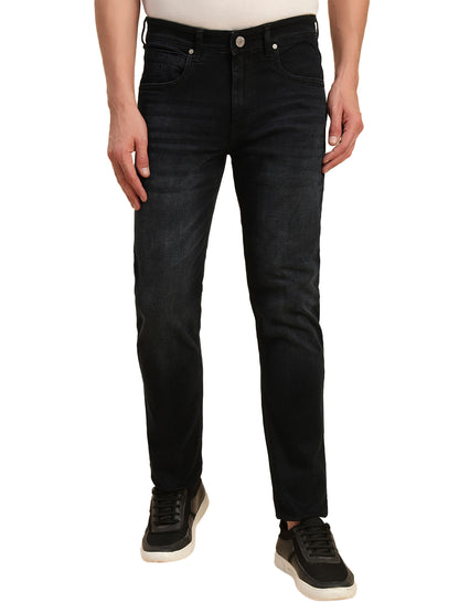 Denim Jeans for Men l Breathable & Soft with Color Fastness Slim Fit Cotton Fabric Solid Pattern Button Closure