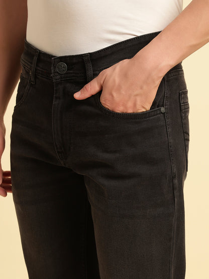 Denim Jeans for Men | Breathable & Soft with Color Fastness Slim Fit Cotton Fabric Solid Pattern Button Closure