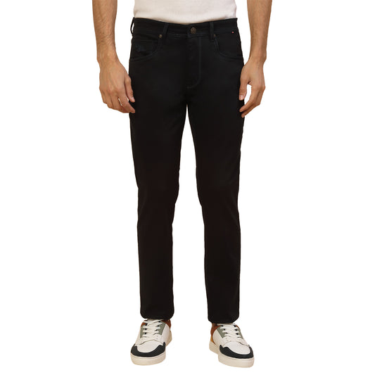 Denim Jeans for Men | Breathable & Soft with Color Fastness Slim Fit Poly Cotton Fabric Solid Pattern Button Closure