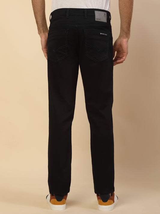 Denim Jeans for Men | Breathable & Soft with Color Fastness Slim Fit Poly Cotton Fabric Solid Pattern Button Closure