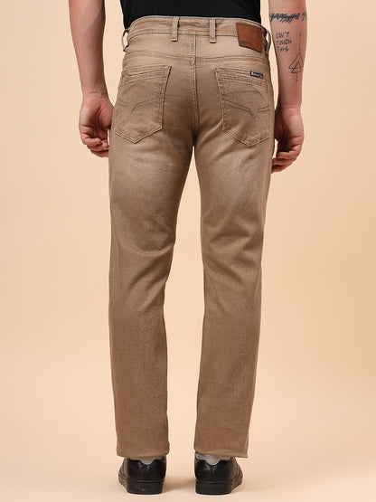 Denim Jeans for Men l Breathable & Soft with Color Fastness Slim Fit Cotton Fabric Solid Pattern Button Closure