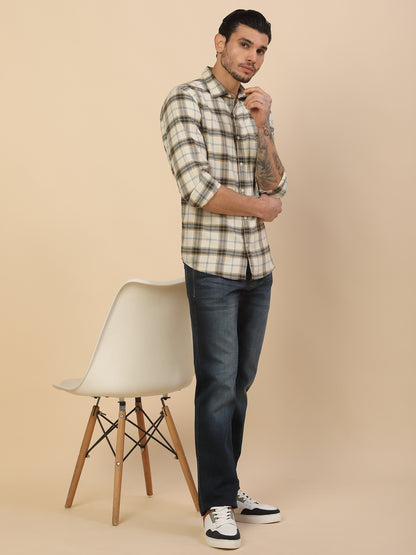 Denim Jeans for Men | Breathable & Soft with Color Fastness Straight Fit Poly Cotton Fabric Solid Pattern Button Closure