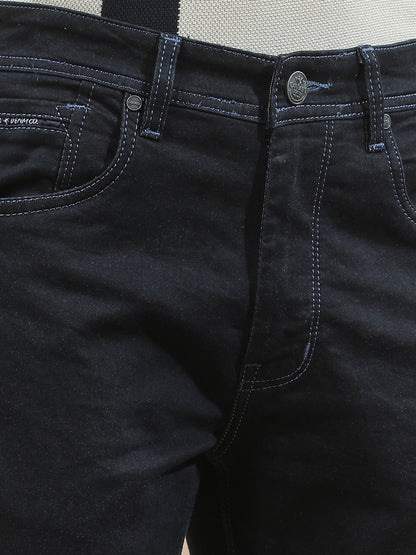 Denim Jeans for Men l Breathable & Soft with Color Fastness Straight Fit Polycotton Fabric Solid Pattern