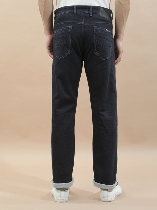 Denim Jeans for Men l Breathable & Soft with Color Fastness Straight Fit Polycotton Fabric Solid Pattern