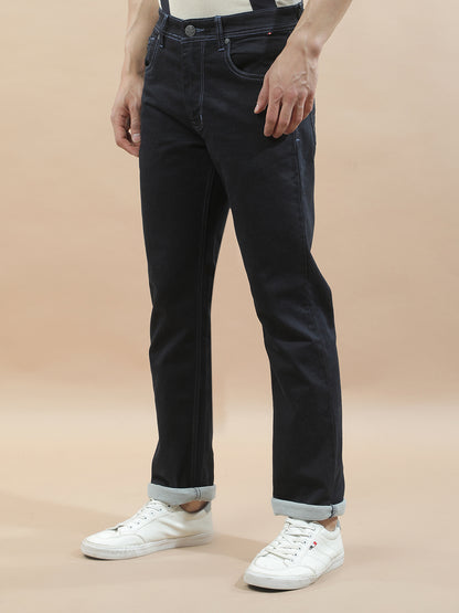 Denim Jeans for Men l Breathable & Soft with Color Fastness Straight Fit Polycotton Fabric Solid Pattern