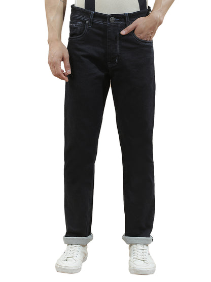 Denim Jeans for Men l Breathable & Soft with Color Fastness Straight Fit Polycotton Fabric Solid Pattern