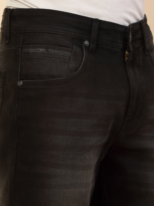 Denim Jeans for Men | Breathable & Soft with Color Fastness Slim Fit Poly Cotton Fabric Solid Pattern Button Closure
